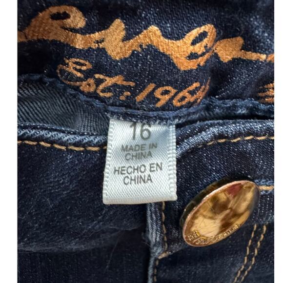 SEVEN Blue Denim Shorts SZ 16 - Picture 5 of 7